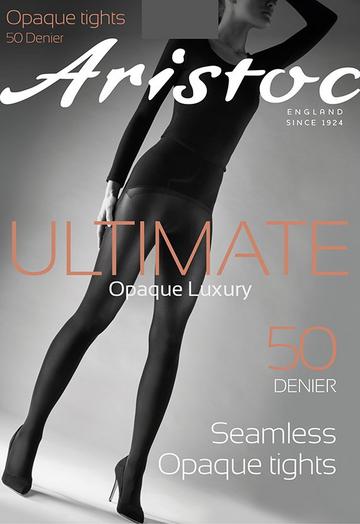 50 Denier Ultimate Seamless Opaque Tights - Black Black