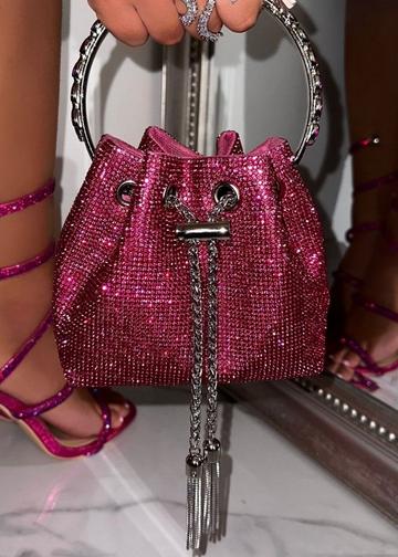 Pink Crystal Goddess Handbag