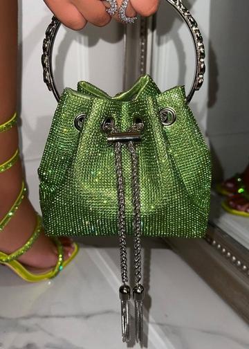 Green Crystal Goddess Handbag