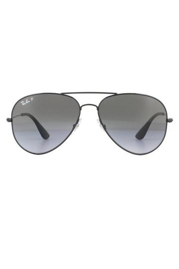 Aviator Black Grey Polarized Sunglasses Black