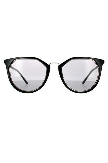 Black Round Black Grey Sunglasses