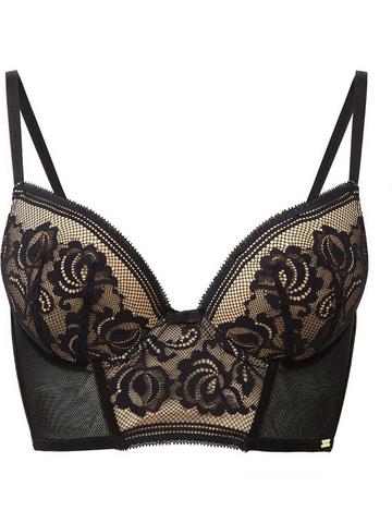 Encore Padded Longline Bra - Black Black