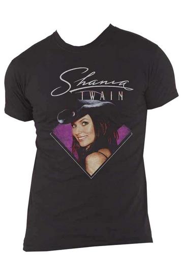 Purple Photo T Shirt Black