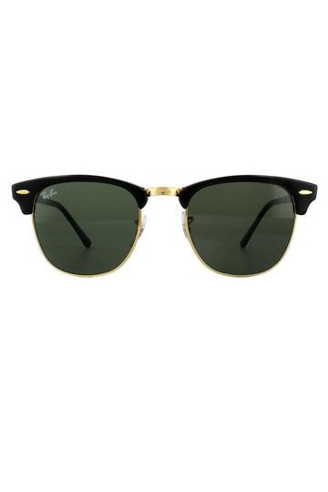 Black Round Black Green Sunglasses