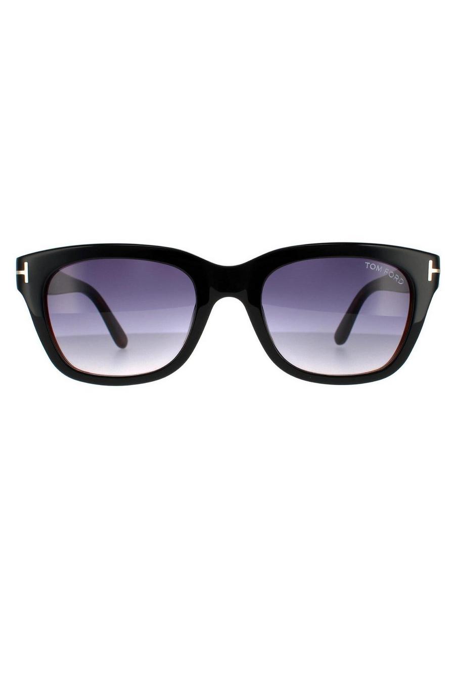 Square Black & Brown Smoke Grey Gradient Sunglasses