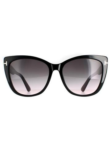 Cat Eye Shiny Black Smoke Gradient FT0937 Nora Sunglasses Black