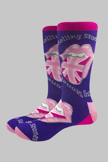 Uk Tongue Ankle Socks Purple