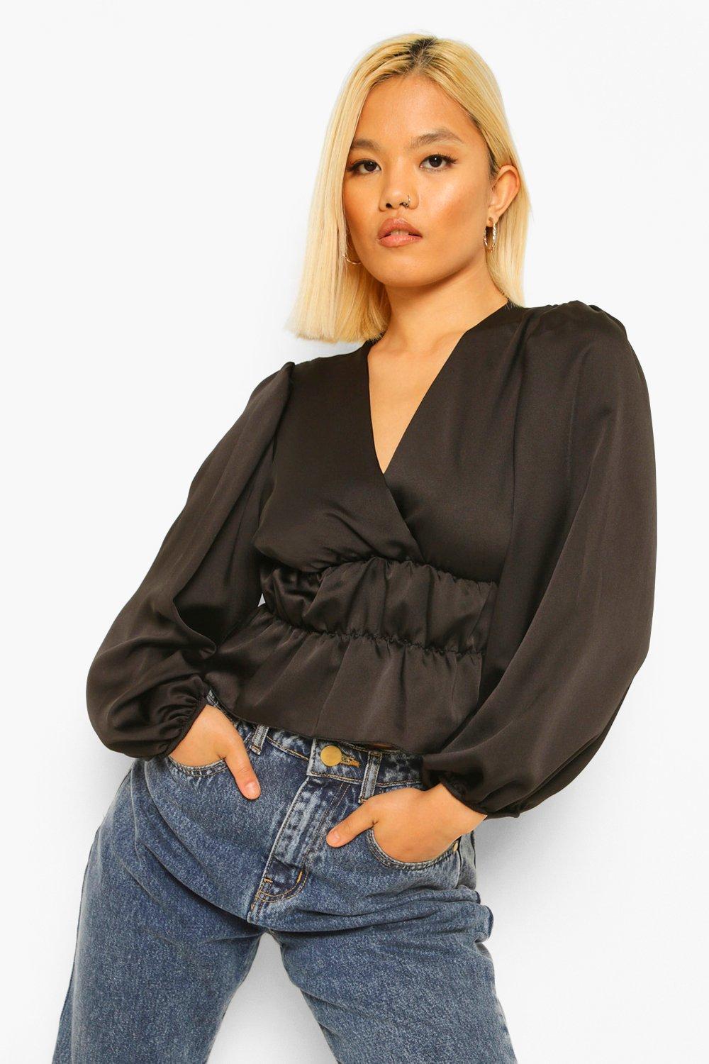 boohoo satin top