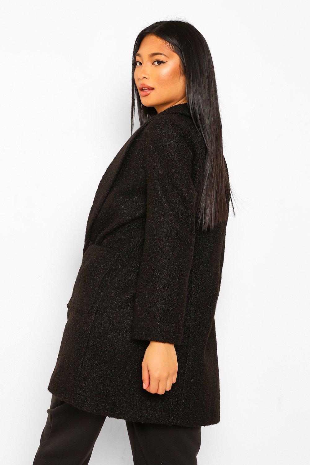 Petite Oversized Hooded Teddy Coat