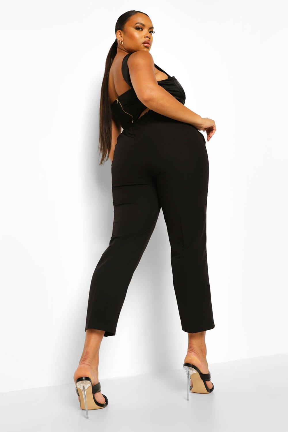 Plus size shop slim leg trousers