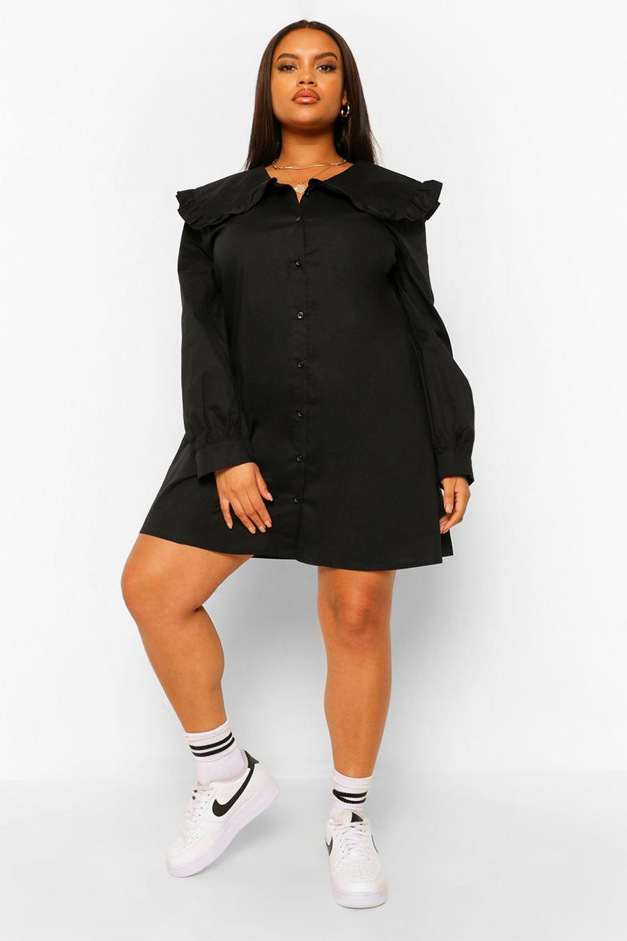 Black Plus - Skjortklänning med krage image number 1