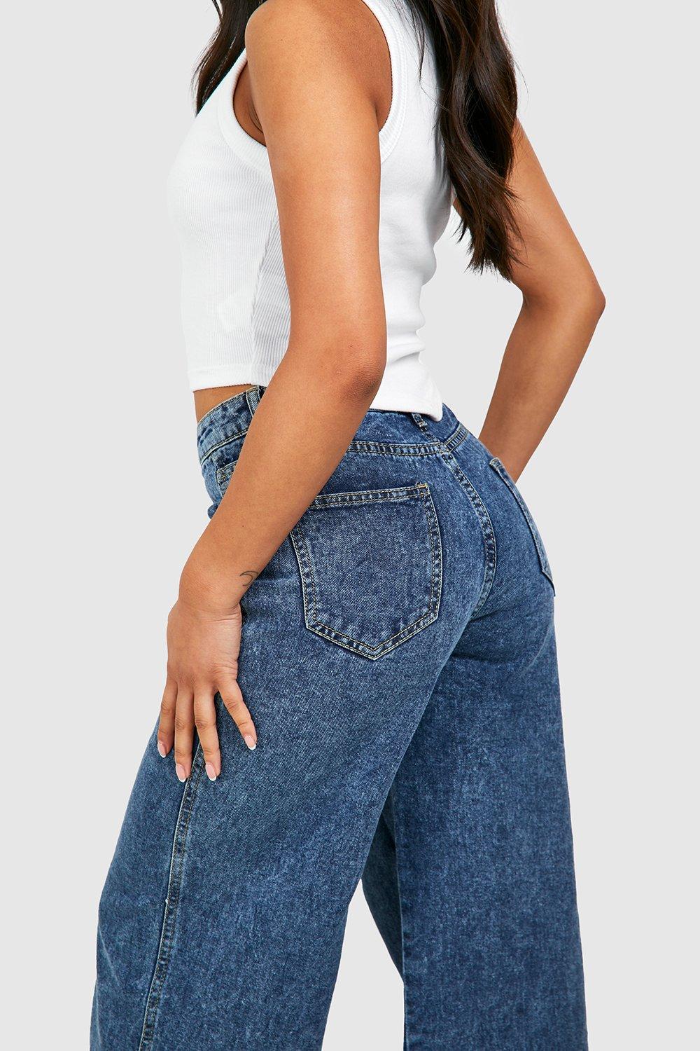 New Vintage Split Hem Jeans in Medium Wash - Denim