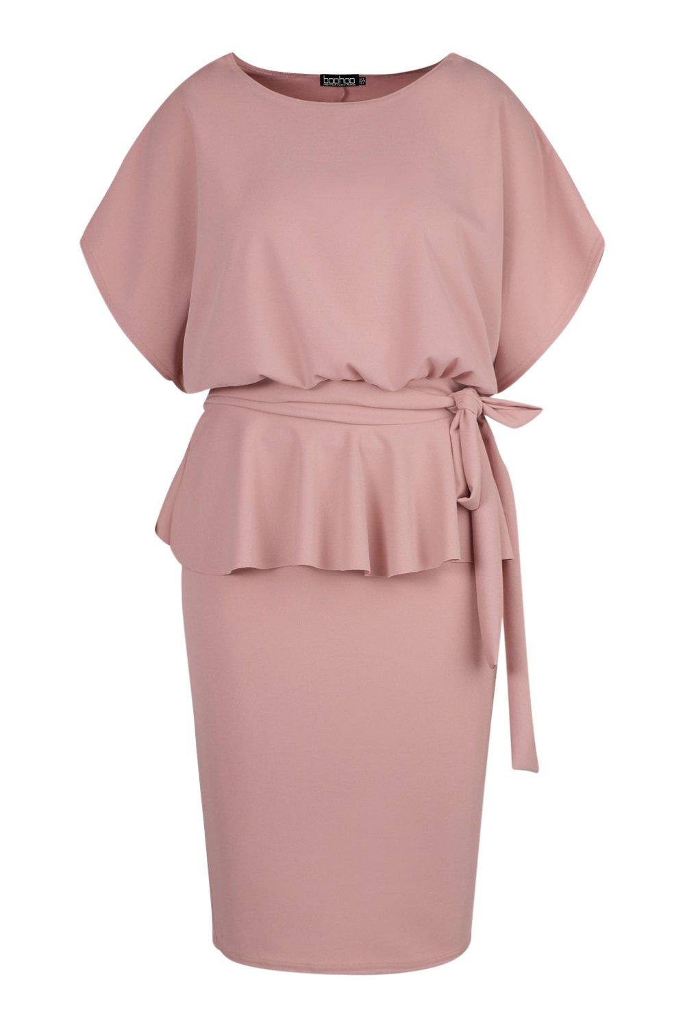 Boohoo peplum clearance dress