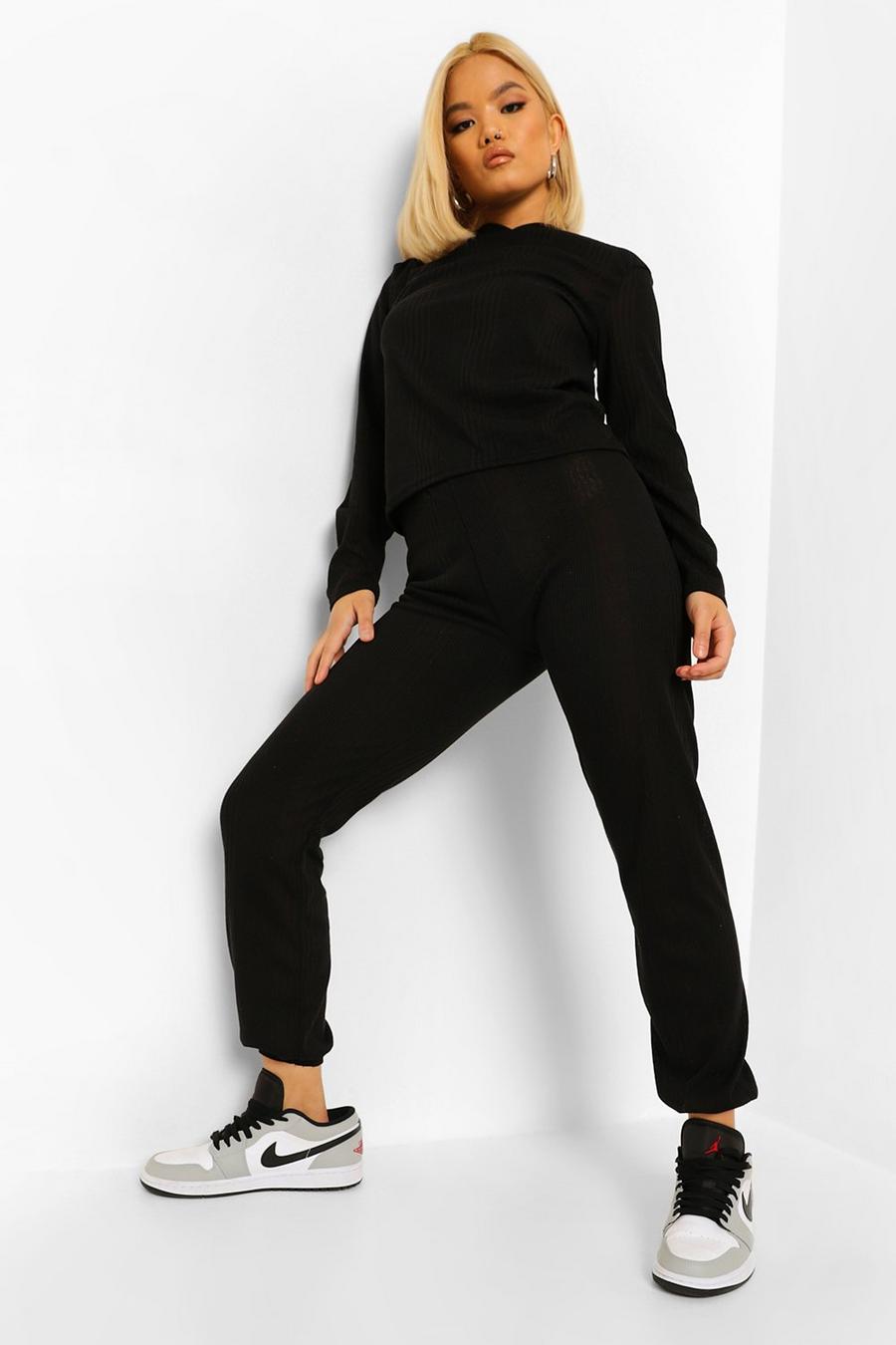 Petite Knitted Hoody & Track Pant Co-Ord Set image number 1