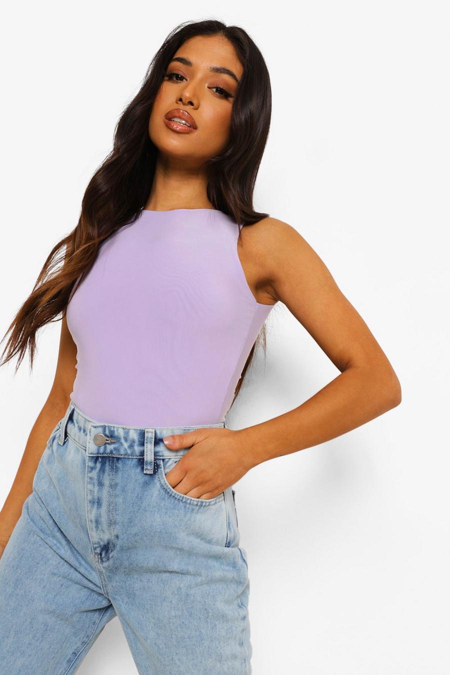 Lilac Petite Double Layer Bodysuit image number 1