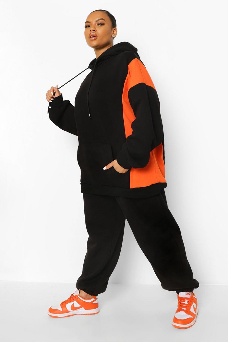 Plus Side Colour Block Oversized Hoody image number 1