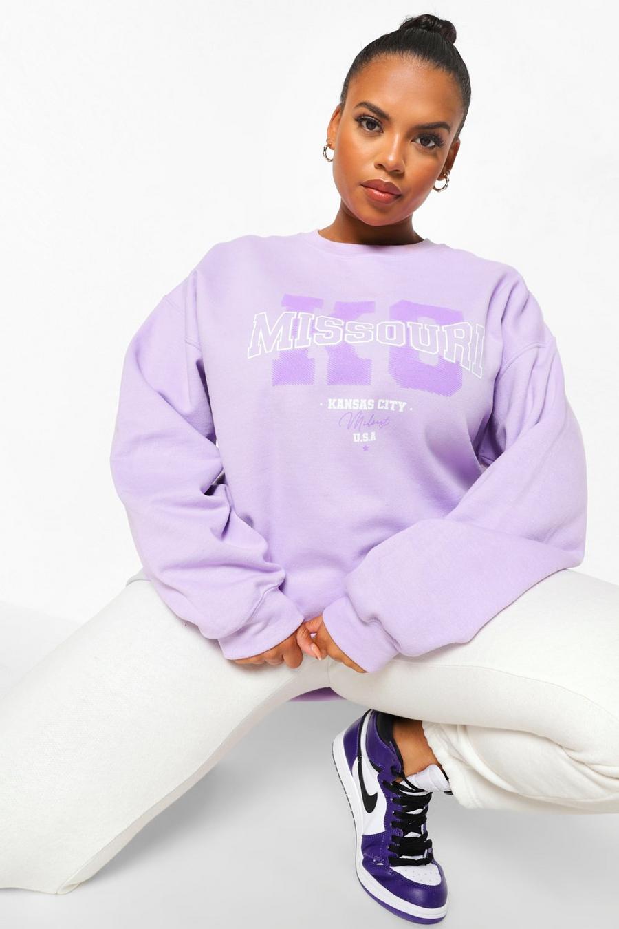 Grande taille - Sweat "Missouri", Lilac image number 1
