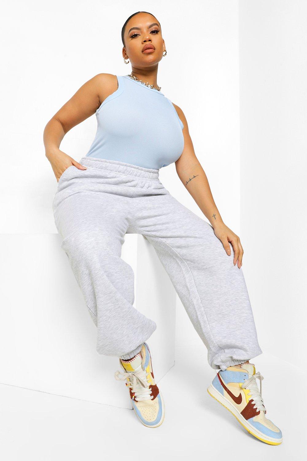 grey marl casual cuffed jogger
