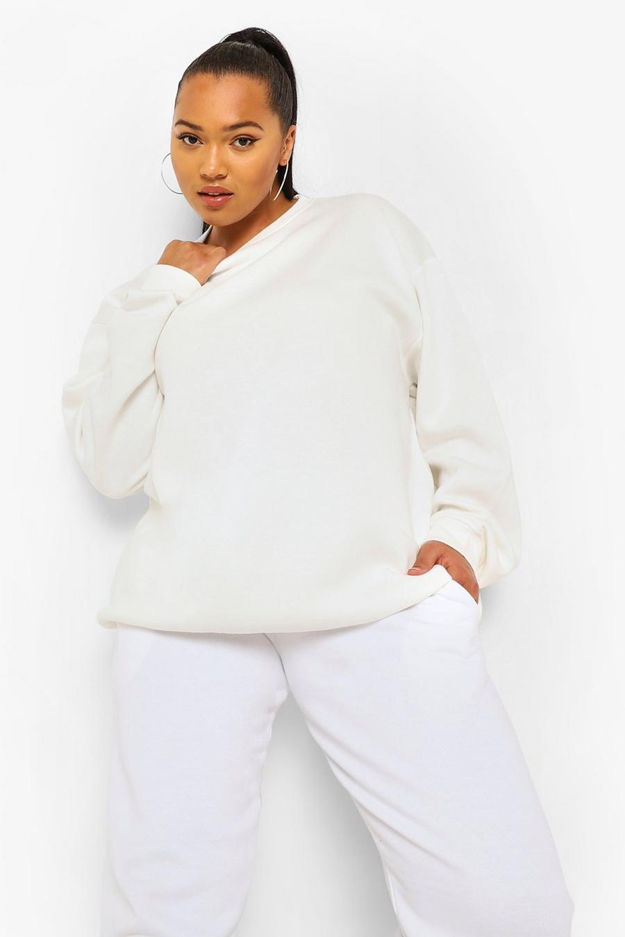 Ecru Plus - Basic Mixa & Matcha Oversize sweatshirt image number 1
