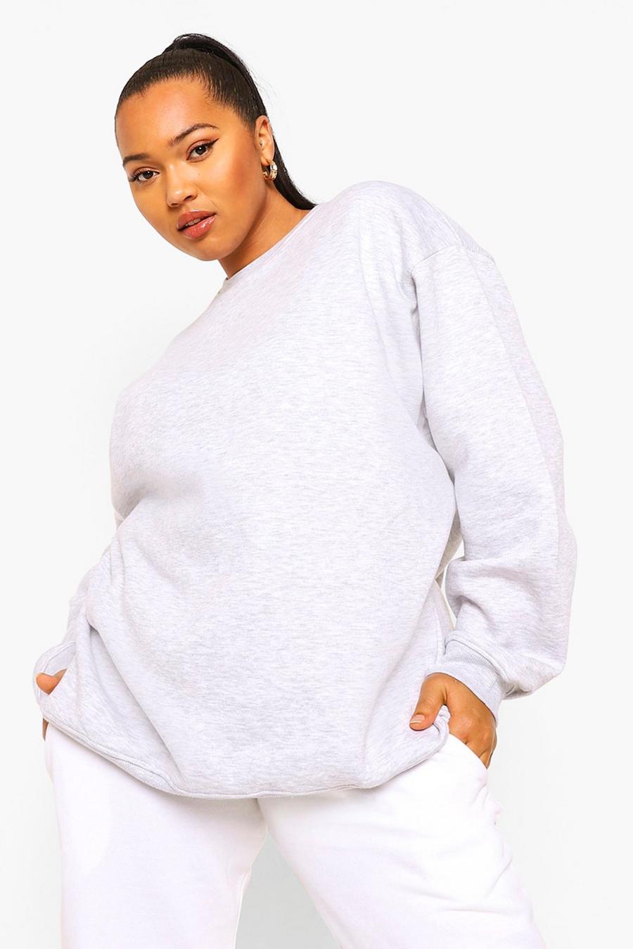 Grande taille - Sweat oversize basique - Mix N Match, Grey image number 1