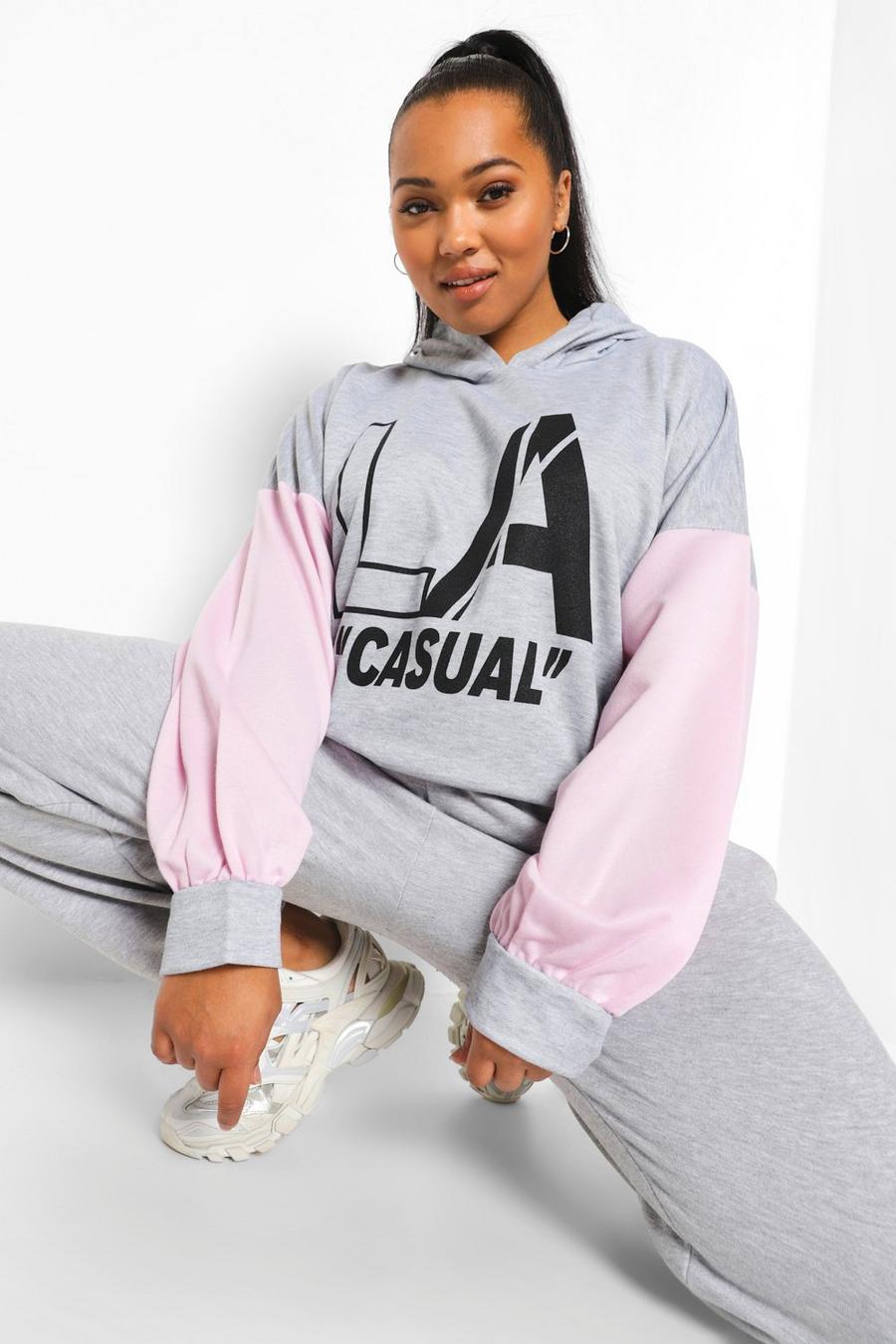 Grey Plus - "LA Casual" Oversize hoodie image number 1