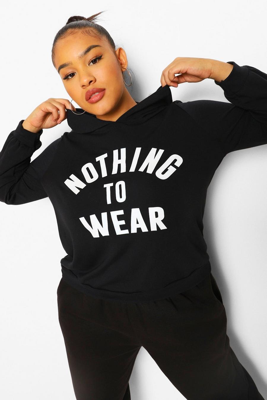 Black Plus - "Nothing To Wear" Oversize hoodie image number 1
