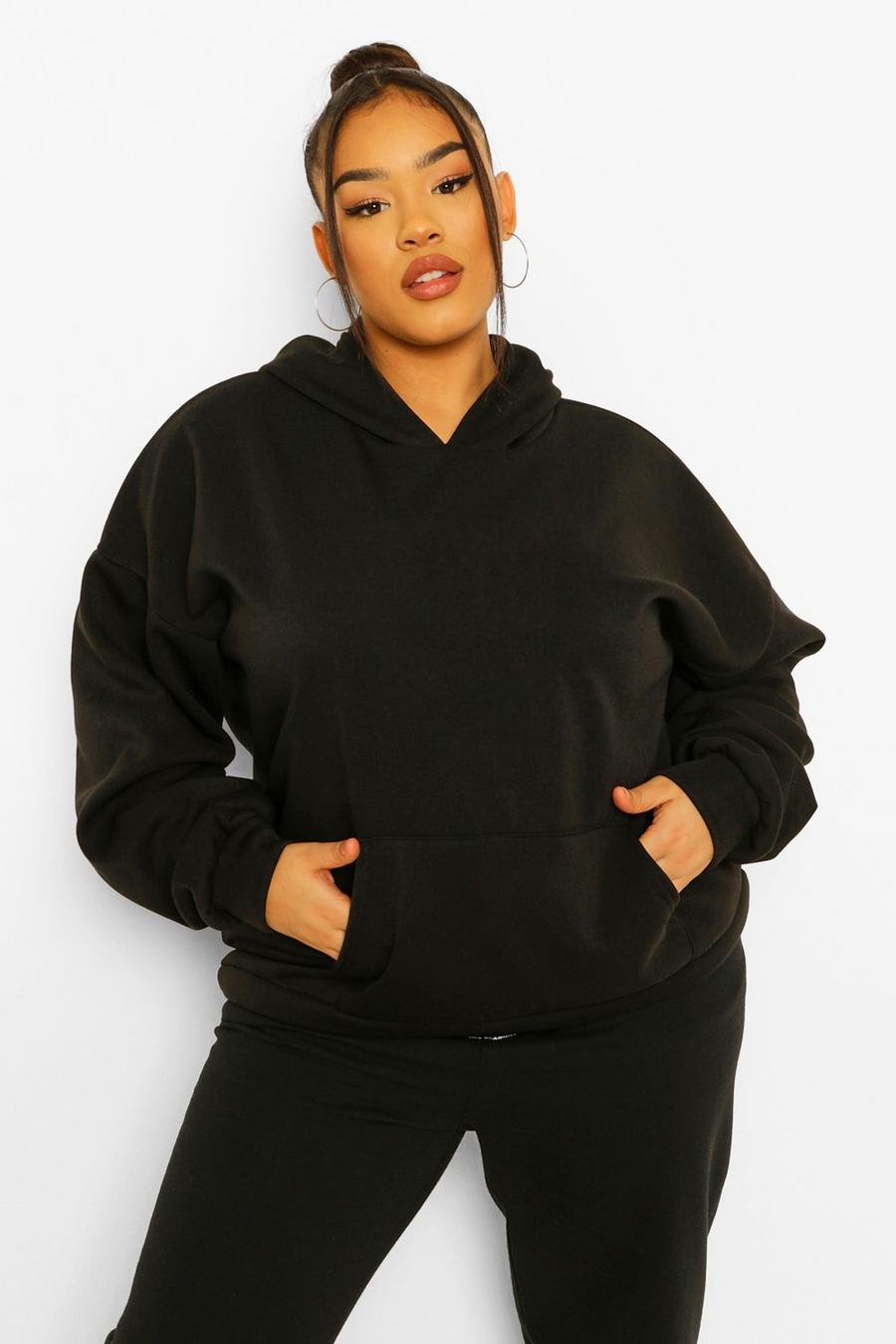 Black Plus - Oversize hoodie i fleece image number 1