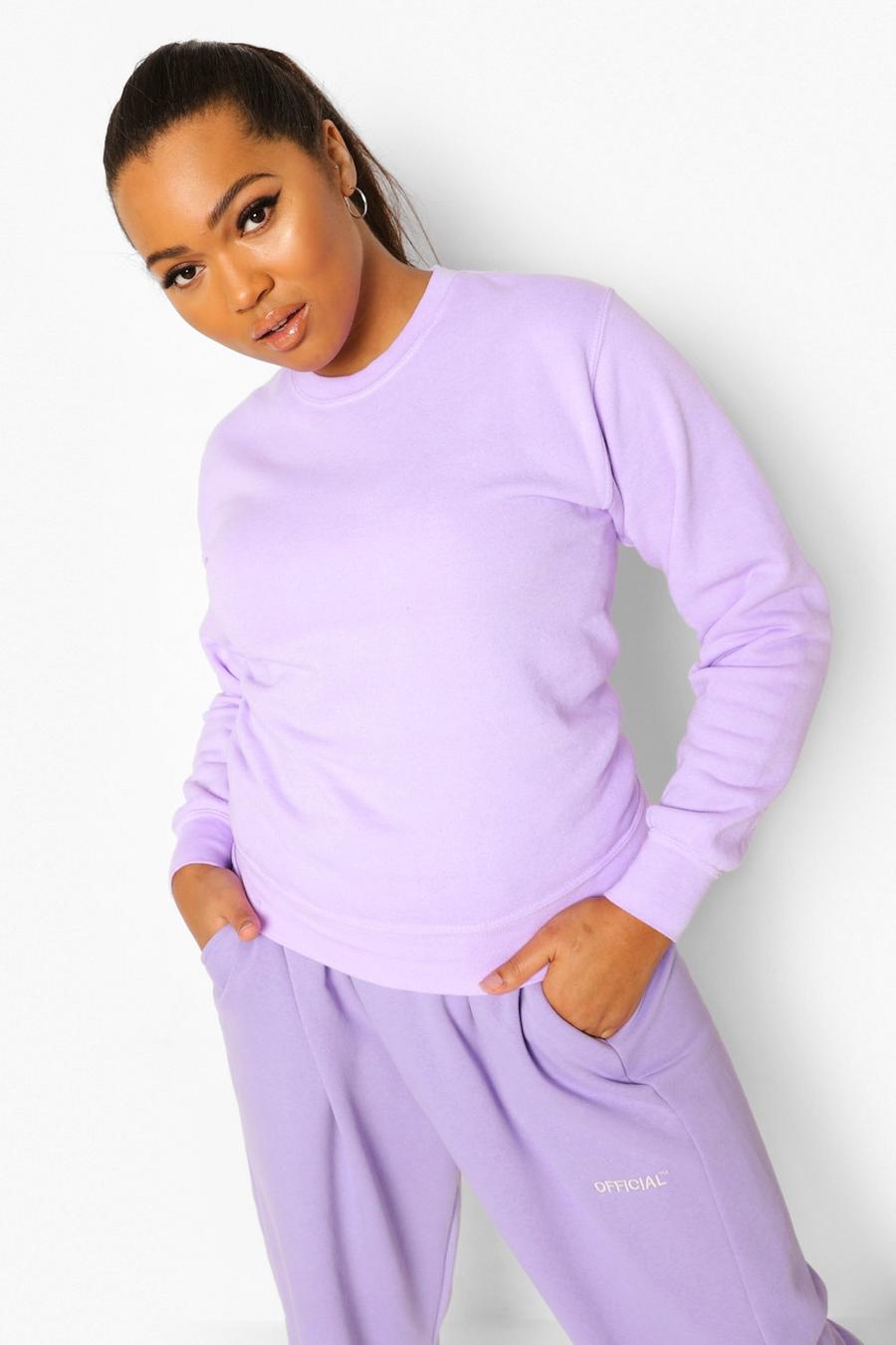 Lilac Plus Acid Wash Sweatshirt image number 1