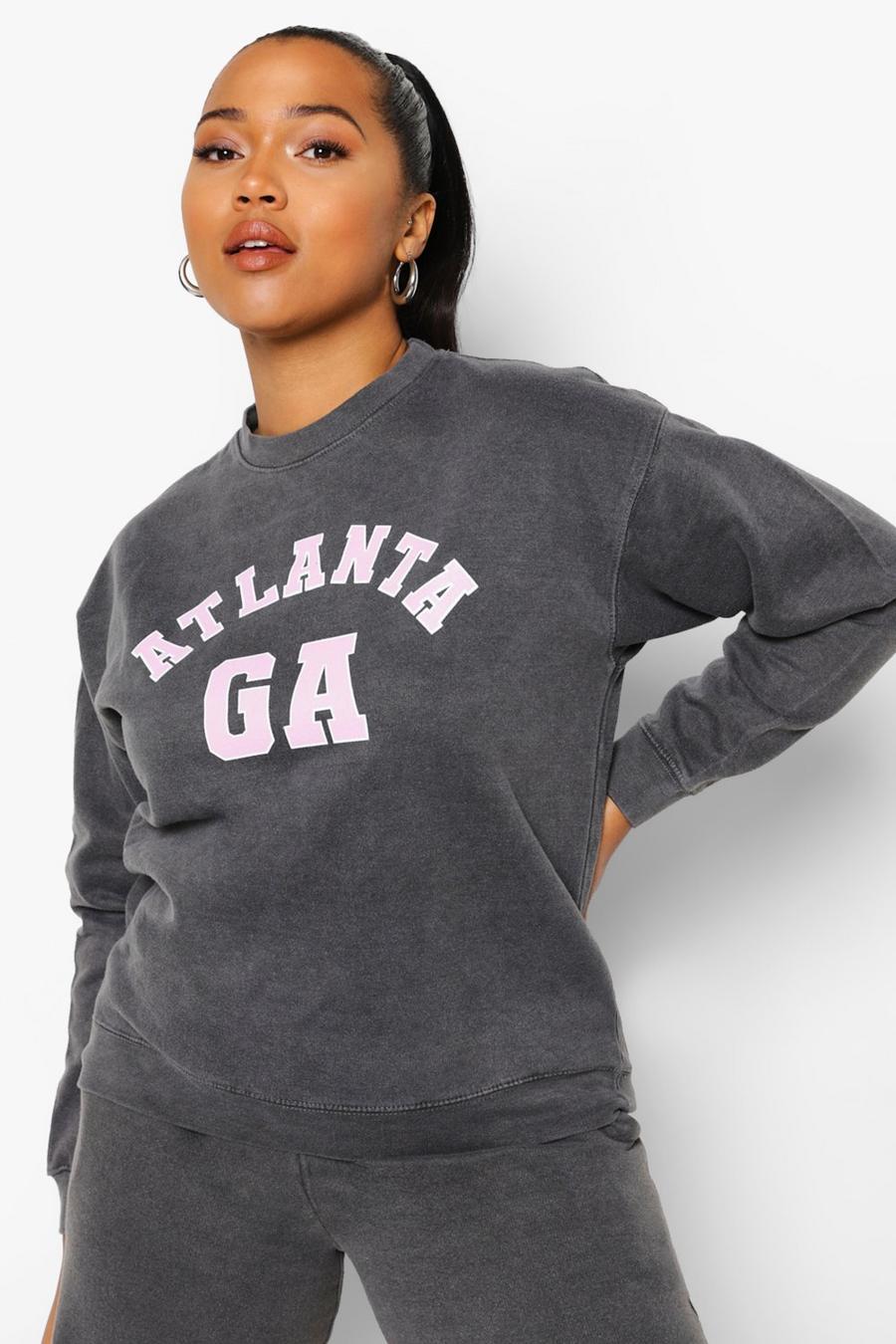 Black Plus - "Atlanta" Stentvättad sweatshirt image number 1
