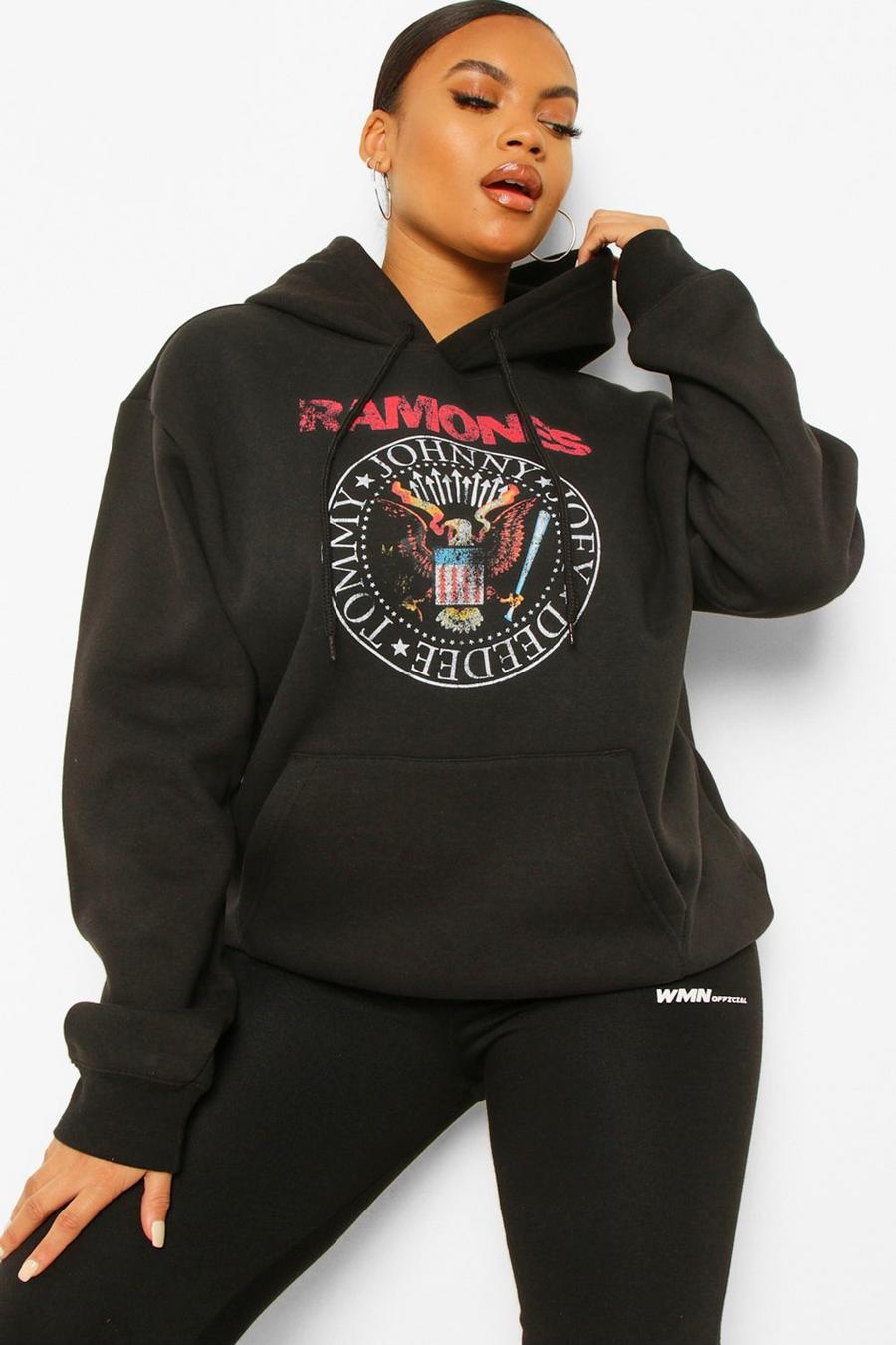 Black Plus - Ramones Oversize hoodie med tryck image number 1