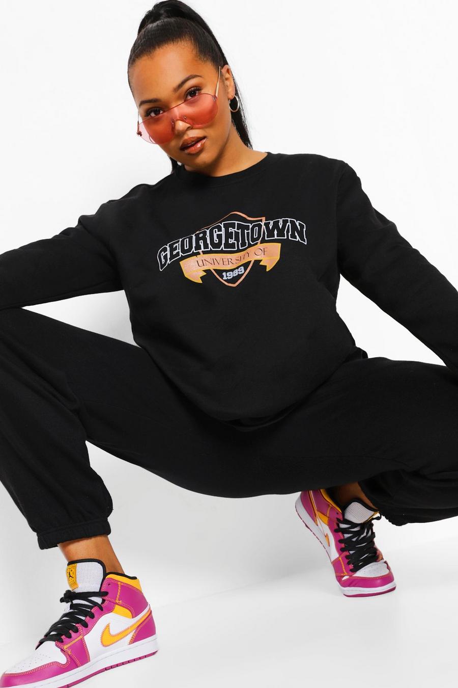 Black Plus - "Georgetown" Sweatshirt med slogan image number 1