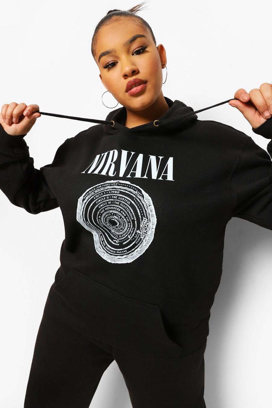 Plus - Nirvana Oversize hoodie med logga image number 1