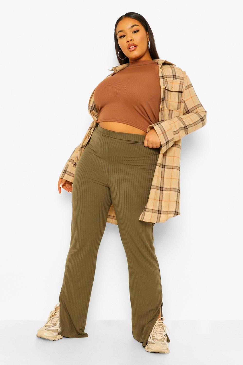 boohoo curve trousers