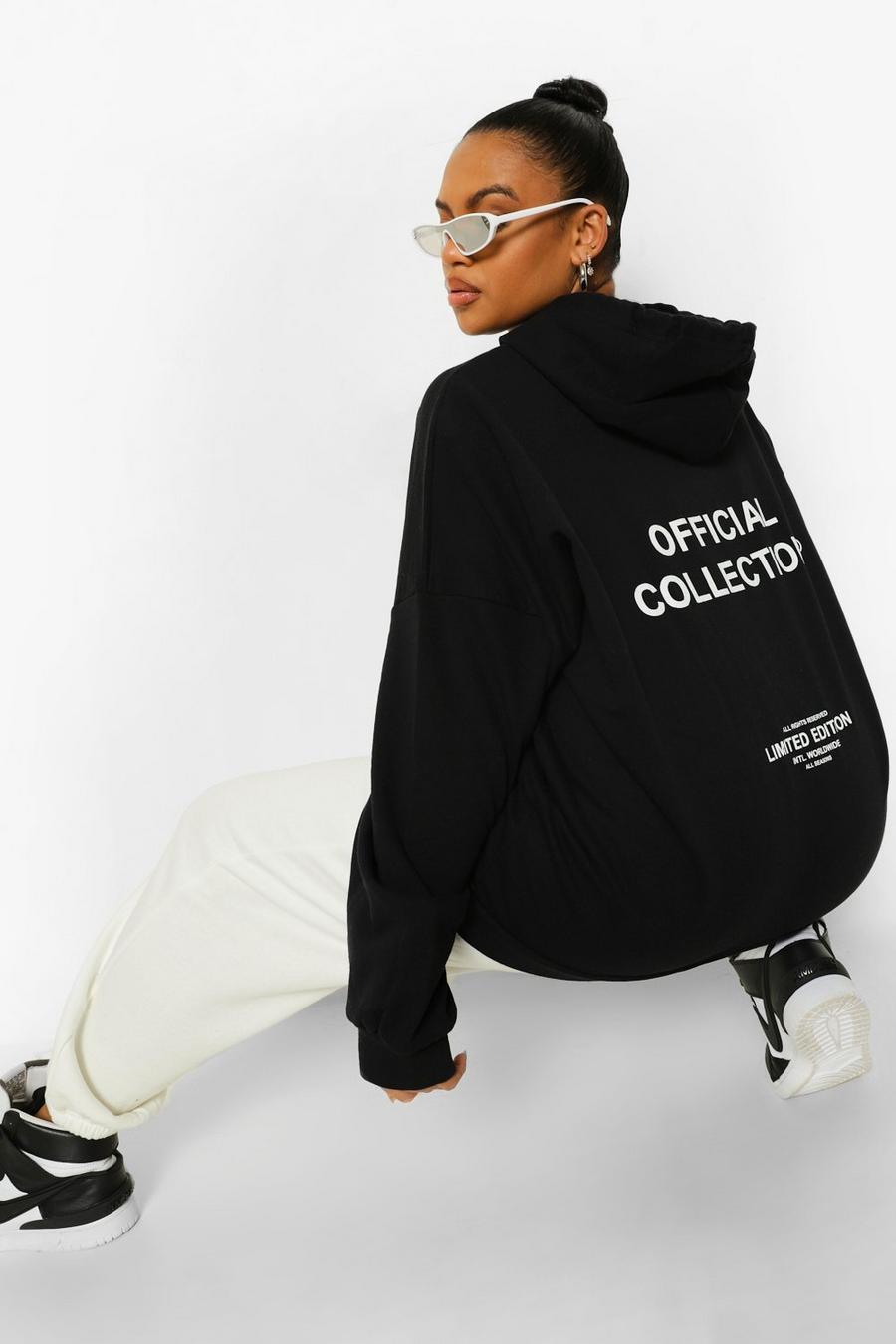 Black Plus - "Official" Oversize hoodie med tryck image number 1