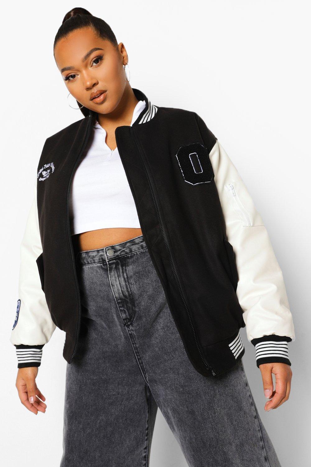 Download Plus Limited Edition Varsity Jacket Boohoo