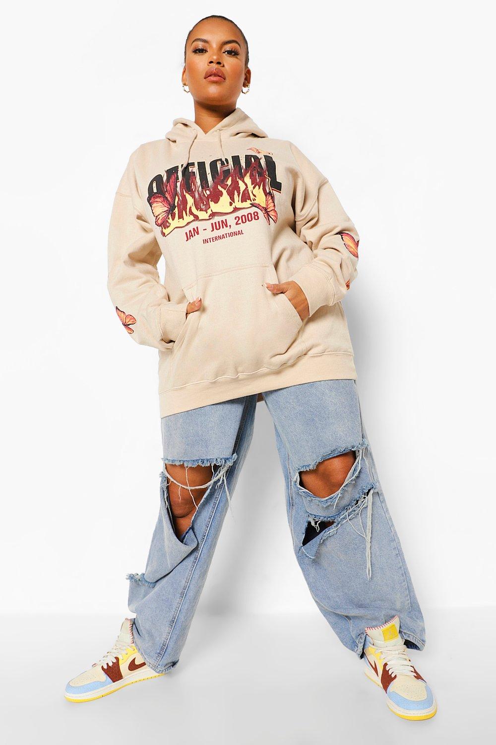 Boohoo flame online hoodie