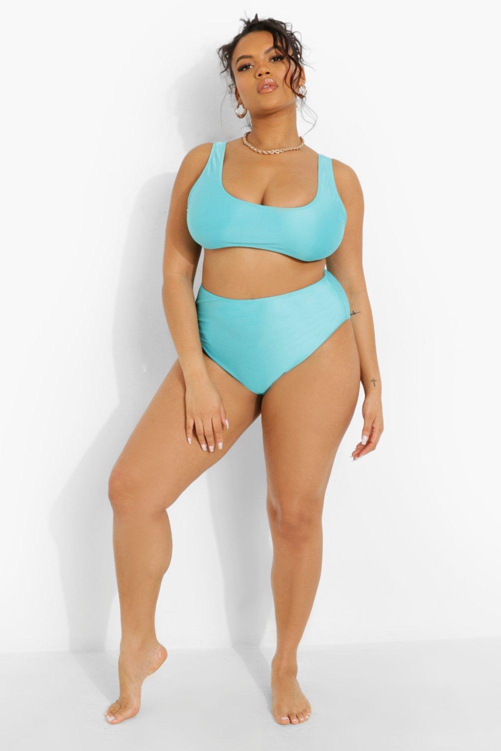 Plus size high hot sale waisted bikini uk