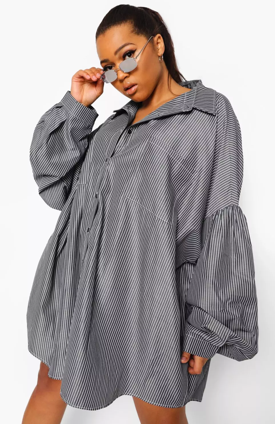 Oversized shirt dress store plus size