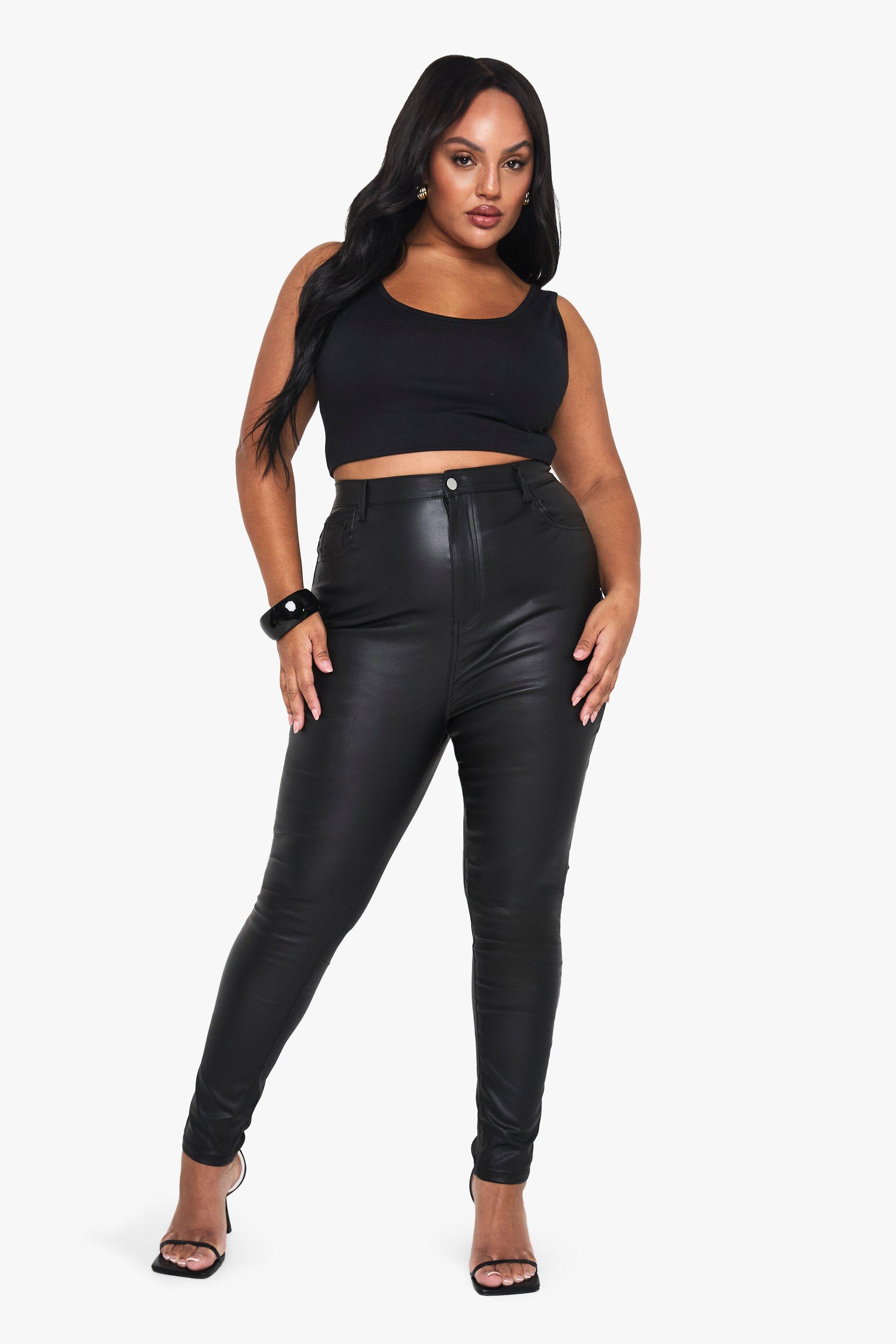 Women's Plus Pu Coated Skinny | Boohoo