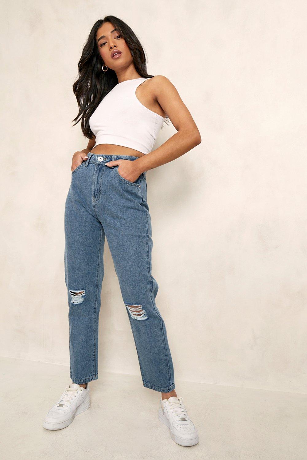 Highwaist Jeans and Crop Top  Crop top with jeans, Ripped high