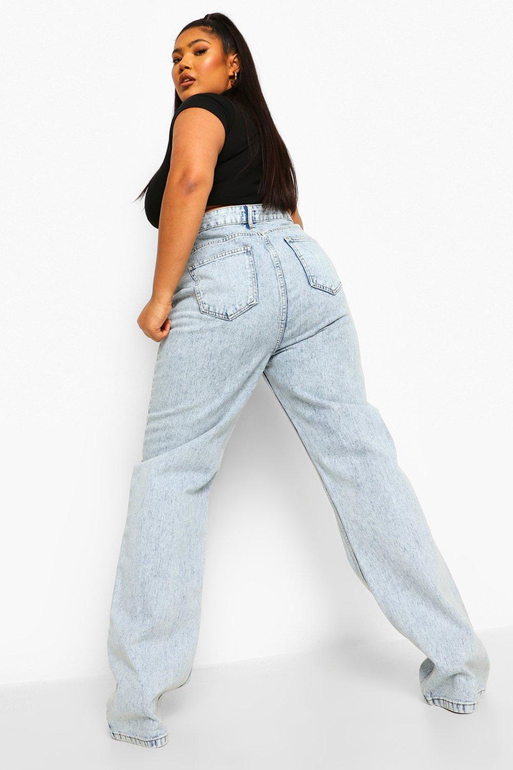 boohoo asymmetric jeans