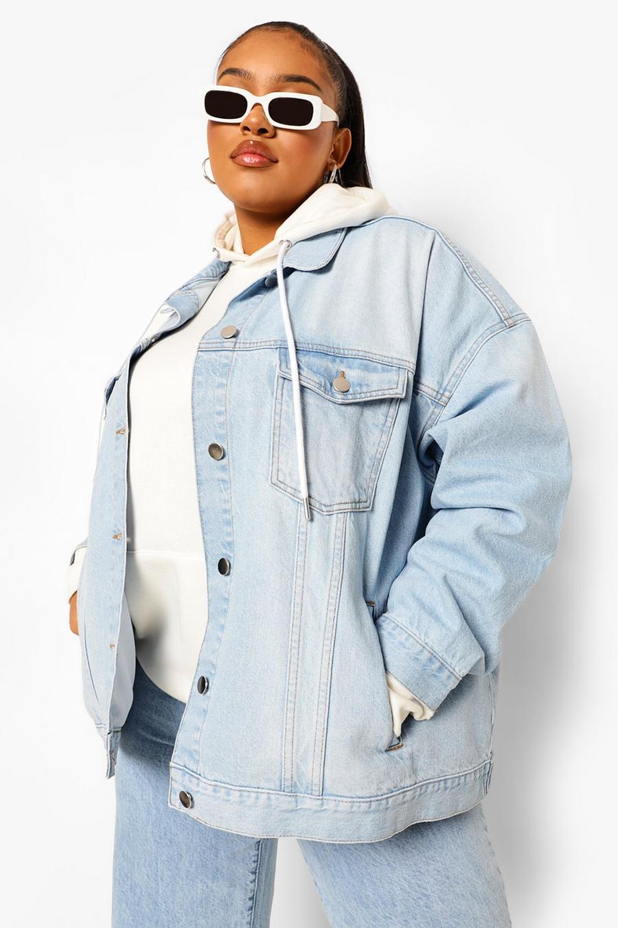 Grande taille - Veste en jean oversize, Ice blue image number 1