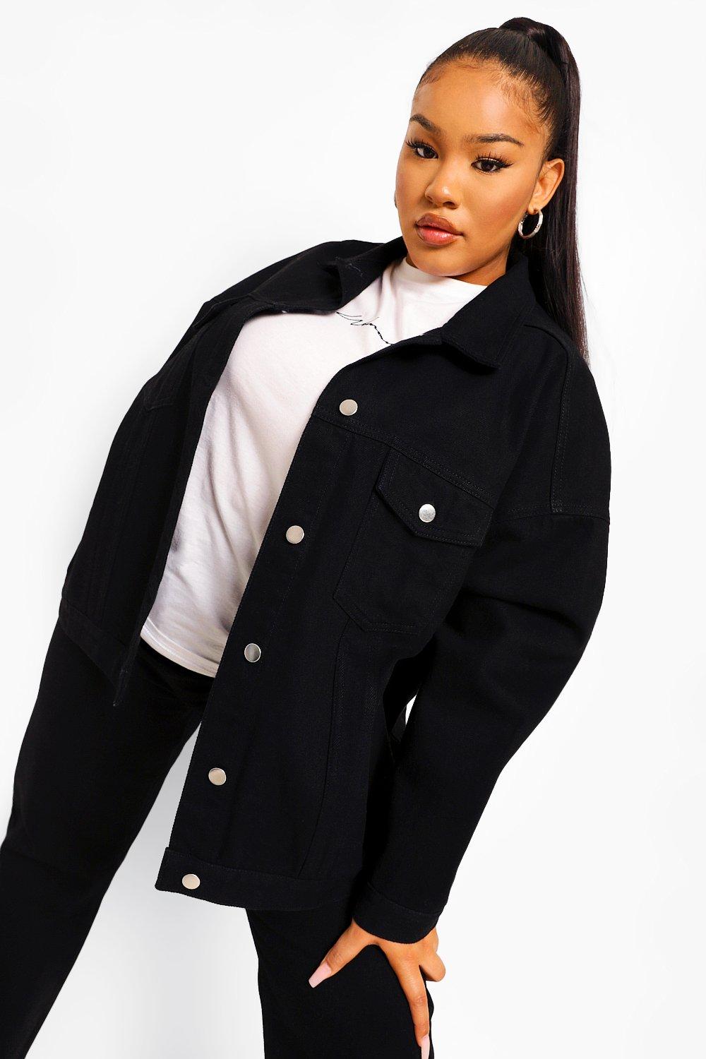 plus size denim jacket oversized