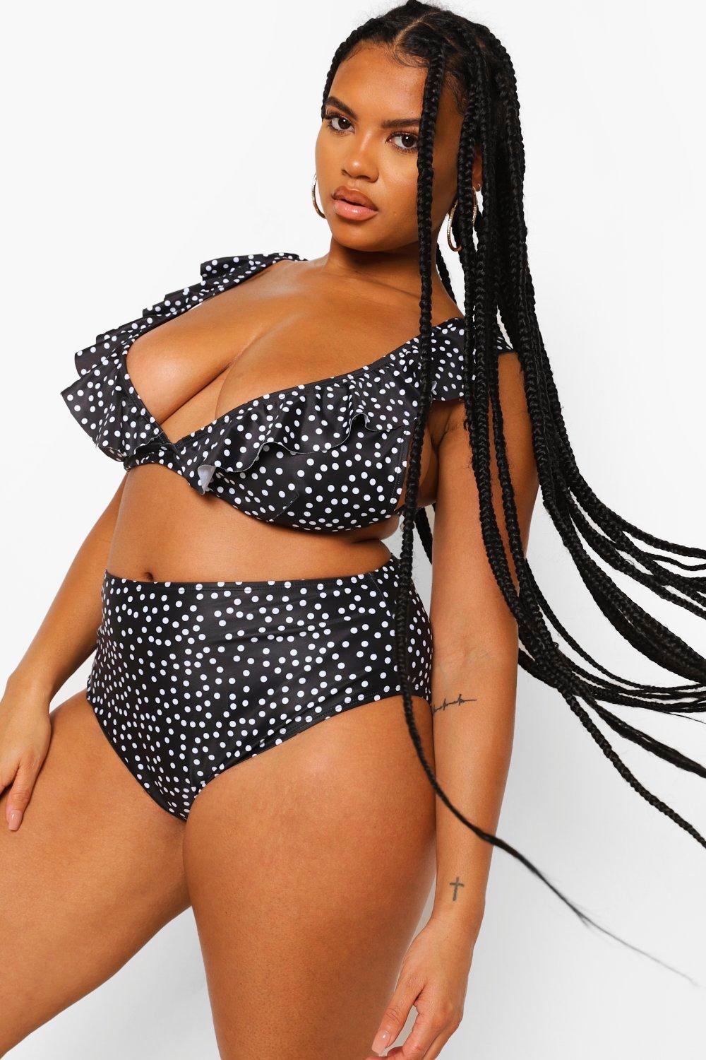 Boohoo polka dot store bikini