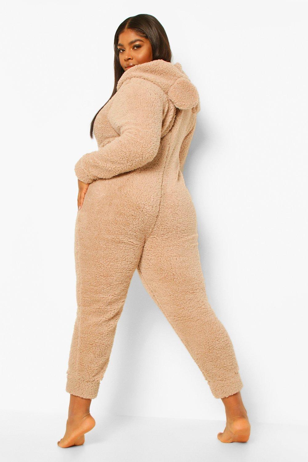 Plus size bear onesie sale