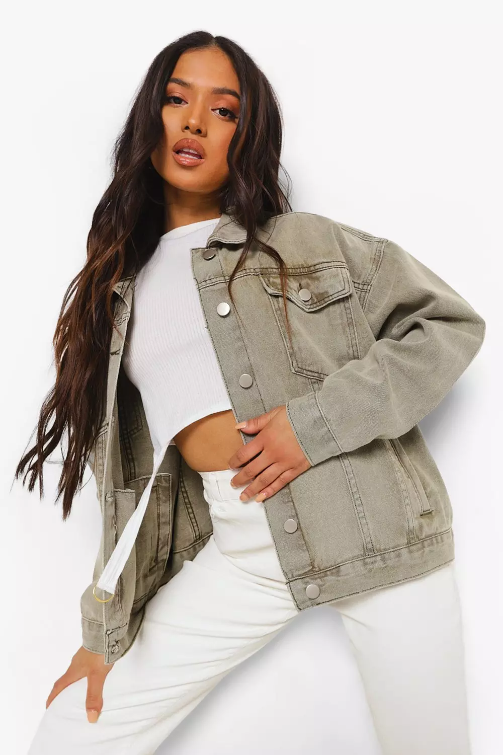 Boohoo petite best sale denim jacket