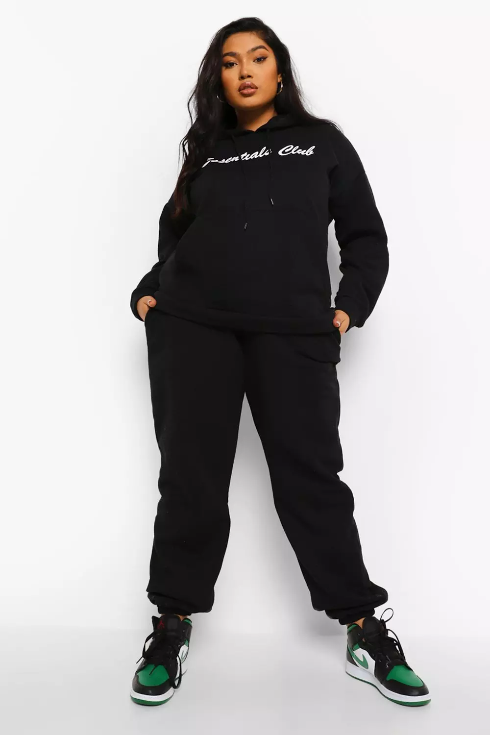 Plus Essentials Hoodie Jogger Set