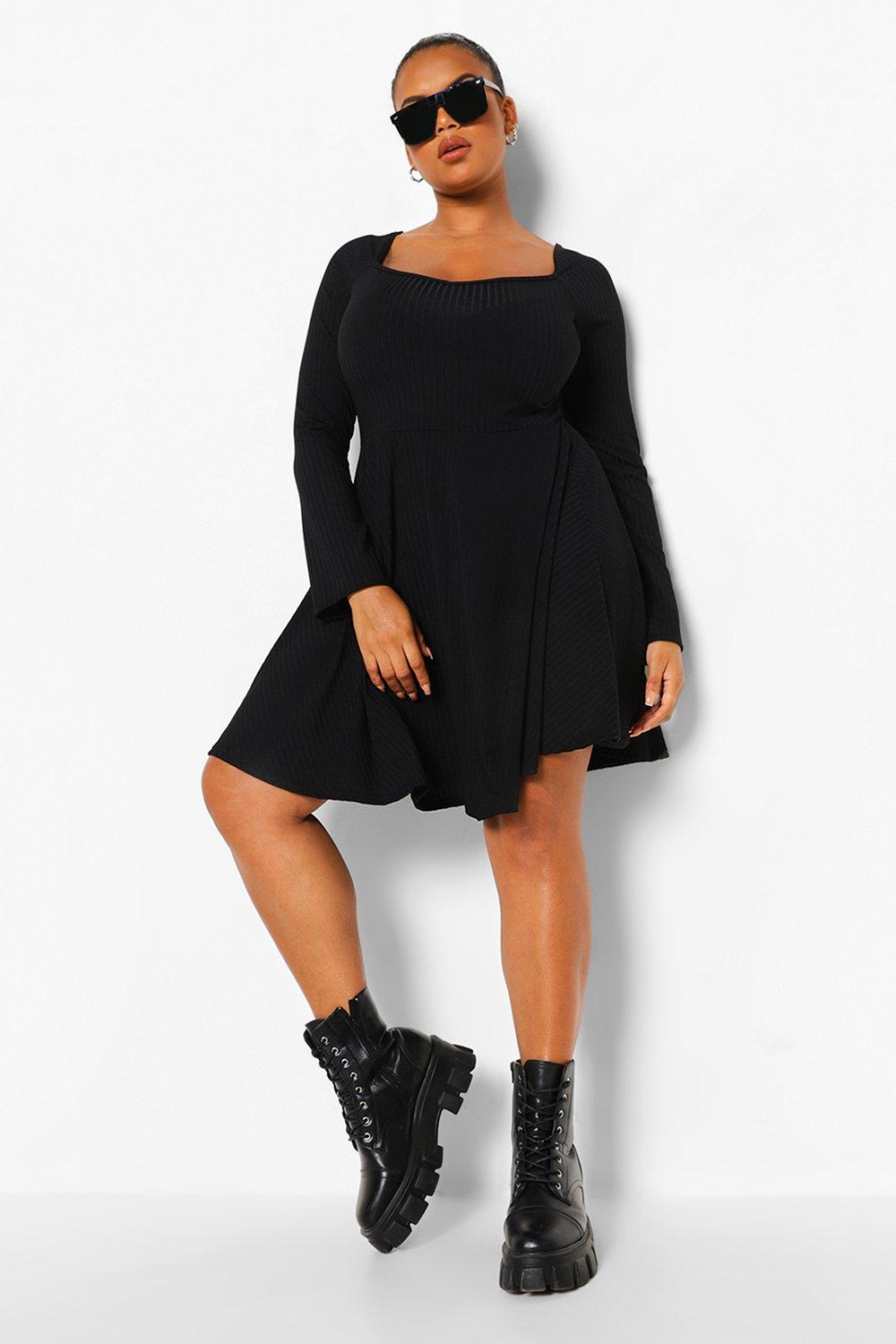 Boohoo square neck outlet dress