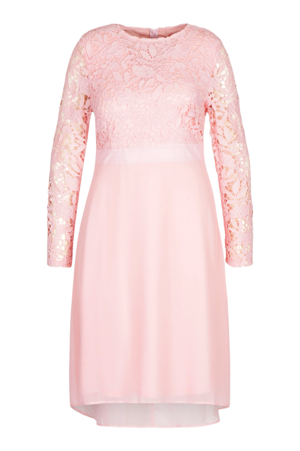 Plus Occasion Lace Contrast Midi Dress