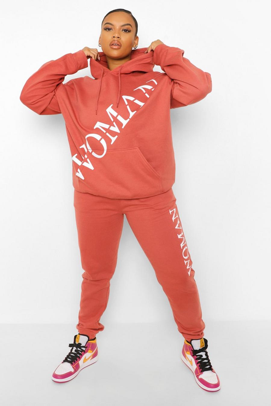 Rose Plus Woman Front Print Hooded Tracksuit image number 1